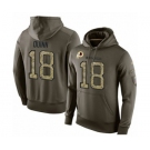 Football Men's Washington Redskins #18 Trey Quinn Green Salute To Service Pullover Hoodie