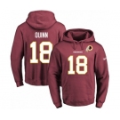 Football Men's Washington Redskins #18 Trey Quinn Red Name & Number Pullover Hoodie