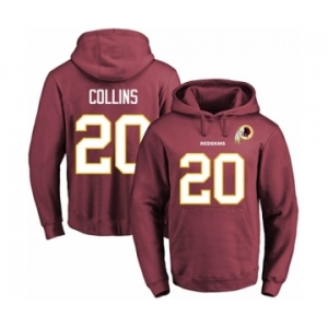Football Men's Washington Redskins #20 Landon Collins Red Name & Number Pullover Hoodie