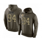 Football Men's Washington Redskins #94 Da'Ron Payne Green Salute To Service Pullover Hoodie