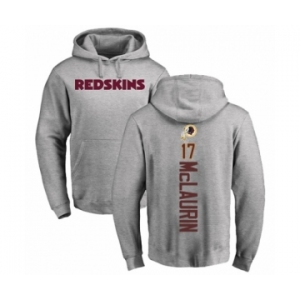 Football Washington Redskins #17 Terry McLaurin Ash Backer Pullover Hoodie