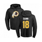 Football Washington Redskins #18 Trey Quinn Black Name & Number Logo Pullover Hoodie