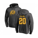 Football Washington Redskins #20 Landon Collins Ash One Color Pullover Hoodie