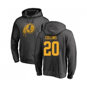 Football Washington Redskins #20 Landon Collins Ash One Color Pullover Hoodie