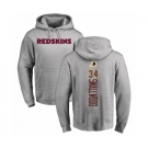 Football Washington Redskins #34 Wendell Smallwood Ash Backer Pullover Hoodie