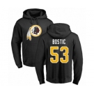 Football Washington Redskins #53 Jon Bostic Black Name & Number Logo Pullover Hoodie