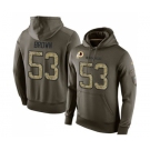 Football Washington Redskins #53 Zach Brown Green Salute To Service Men's Pullover Hoodie