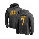 Football Washington Redskins #7 Dwayne Haskins Ash One Color Pullover Hoodie