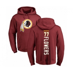 Football Washington Redskins #77 Ereck Flowers Maroon Backer Pullover Hoodie