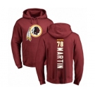 Football Washington Redskins #78 Wes Martin Maroon Backer Pullover Hoodie