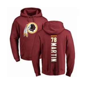 Football Washington Redskins #78 Wes Martin Maroon Backer Pullover Hoodie