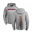 Football Washington Redskins #91 Ryan Kerrigan Ash Backer Pullover Hoodie