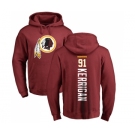 Football Washington Redskins #91 Ryan Kerrigan Maroon Backer Pullover Hoodie