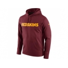 Men Washington Redskins Nike Burgundy Circuit Wordmark Essential Performance Pullover Hoodi