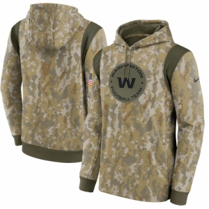 Men's Washington Football Team Nike Camo 2021 Salute To Service Therma Performance Pullover Hoodie