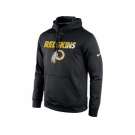 Men's Washington Redskins Nike Black Kick Off Staff Performance Pullover Hoodie