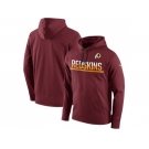 Men's Washington Redskins Nike Burgundy Sideline Circuit Pullover Performance Hoodie