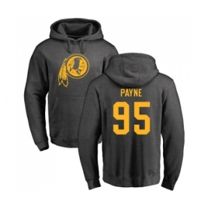 NFL Nike Washington Redskins #95 Da'Ron Payne Ash One Color Pullover Hoodie