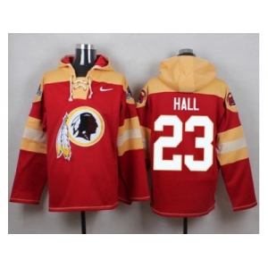 Nike Washington Redskins #23 DeAngelo Hall Burgundy Red Player Pullover NFL Hoodie