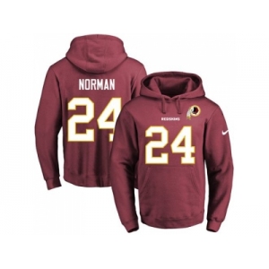 Nike Washington Redskins #24 Josh Norman Burgundy Red Name & Number Pullover NFL Hoodie