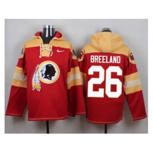 Nike Washington Redskins #26 Bashaud Breeland Burgundy Red Player Pullover NFL Hoodie