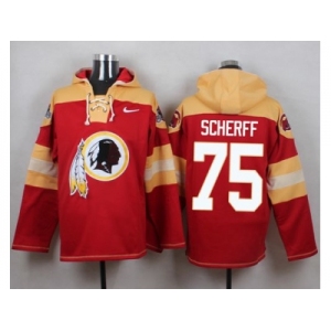 Nike Washington Redskins #75 Brandon Scherff Burgundy Red Player Pullover NFL Hoodie