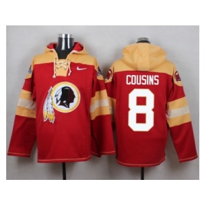 Nike Washington Redskins #8 Kirk Cousins Burgundy Red Player Pullover NFL Hoodie