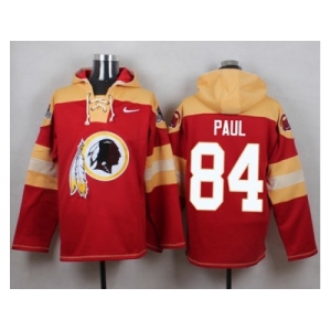 Nike Washington Redskins #84 Niles Paul Burgundy Red Player Pullover NFL Hoodie