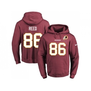 Nike Washington Redskins #86 Jordan Reed Burgundy Red Name & Number Pullover NFL Hoodie