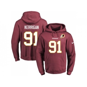 Nike Washington Redskins #91 Ryan Kerrigan Burgundy Red Name & Number Pullover NFL Hoodie