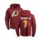 Washington Redskins #7 Dwayne Haskins Maroon Name & Number Logo Pullover Hoodie