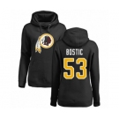 Football Women's Washington Redskins #53 Jon Bostic Black Name & Number Logo Pullover Hoodie