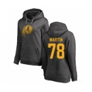 Football Women's Washington Redskins #78 Wes Martin Ash One Color Pullover Hoodie