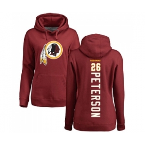 NFL Women's Nike Washington Redskins #26 Adrian Peterson Maroon Backer Pullover Hoodie