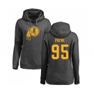 NFL Women's Nike Washington Redskins #95 Da'Ron Payne Ash One Color Pullover Hoodie