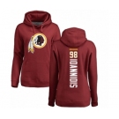 NFL Women's Nike Washington Redskins #98 Matt Ioannidis Maroon Backer Pullover Hoodie