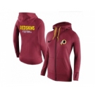 Women Nike Washington Redskins Full-Zip Performance Hoodie Red_1