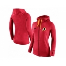 Women Nike Washington Redskins Full-Zip Performance Hoodie Red_2