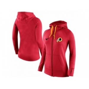 Women Nike Washington Redskins Full-Zip Performance Hoodie Red_2