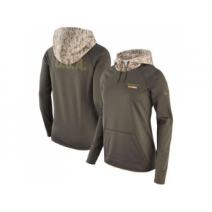 Women Washington Redskins Nike Olive Salute to Service Performance Pullover Hoodie
