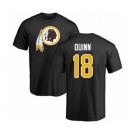 Football Washington Redskins #18 Trey Quinn Black Name & Number Logo T-Shirt