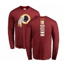 Football Washington Redskins #18 Trey Quinn Maroon Backer Long Sleeve T-Shirt