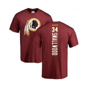 Football Washington Redskins #34 Wendell Smallwood Maroon Backer T-Shirt