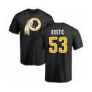 Football Washington Redskins #53 Jon Bostic Black Name & Number Logo T-Shirt