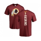 Football Washington Redskins #7 Dwayne Haskins Maroon Backer T-Shirt