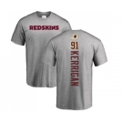 Football Washington Redskins #91 Ryan Kerrigan Ash Backer T-Shirt