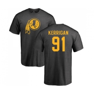 Football Washington Redskins #91 Ryan Kerrigan Ash One Color T-Shirt