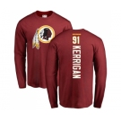 Football Washington Redskins #91 Ryan Kerrigan Maroon Backer Long Sleeve T-Shirt