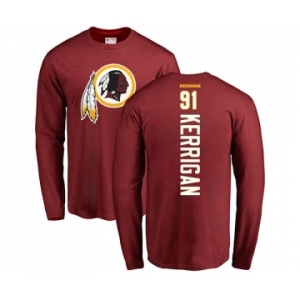 Football Washington Redskins #91 Ryan Kerrigan Maroon Backer Long Sleeve T-Shirt