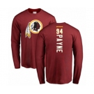 Football Washington Redskins #94 Da'Ron Payne Maroon Backer Long Sleeve T-Shirt